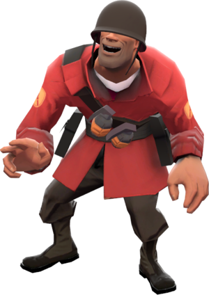 Soldier laugh tf2 Blank Meme Template