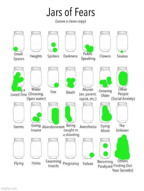 Jar of fears clear version | image tagged in jar of fears clear version | made w/ Imgflip meme maker