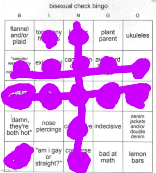 Bisexual Bingo | image tagged in bisexual bingo | made w/ Imgflip meme maker