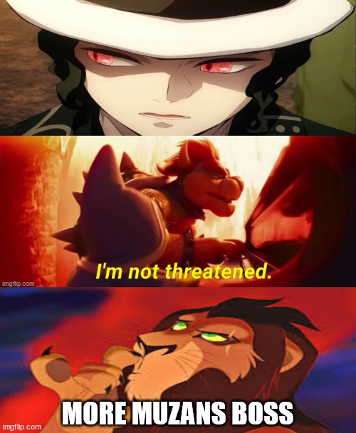scar and bowser | MORE MUZANS BOSS | image tagged in bowser is threatened by muzan,lion king,mario movie,nintendo,demon slayer,funny meme | made w/ Imgflip meme maker