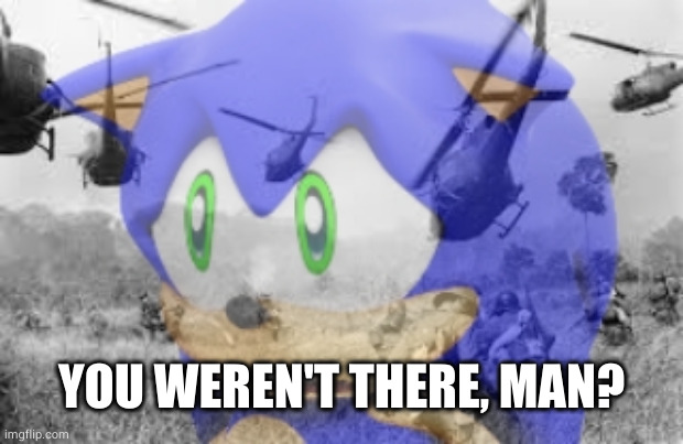 Sonic veitnam war | YOU WEREN'T THERE, MAN? | image tagged in sonic veitnam war | made w/ Imgflip meme maker