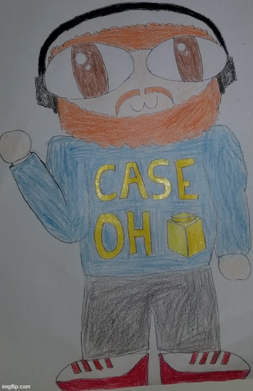 fanart of CaseOh a.k.a. Pookie Bear | image tagged in drawings,art,caseoh,memes,streamer,gaming | made w/ Imgflip meme maker