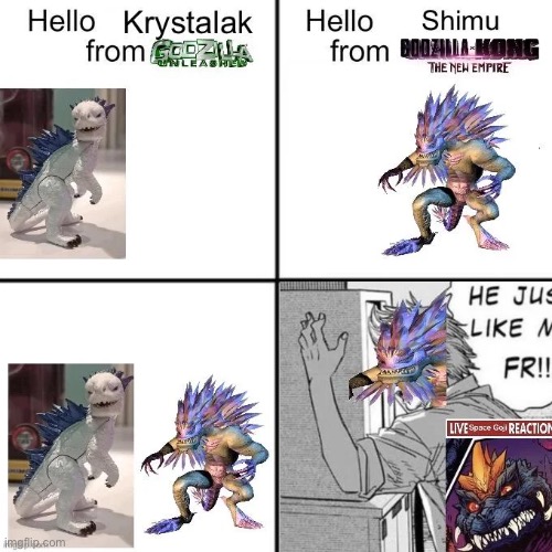 Hello there | image tagged in godzilla,shimu,hello person from | made w/ Imgflip meme maker