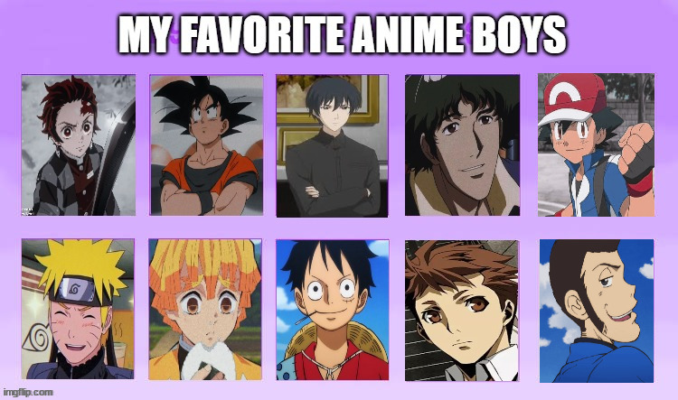 my favorite anime boys | image tagged in my favorite anime boys,anime,demon slayer,x-men,animememe,the boys | made w/ Imgflip meme maker
