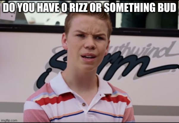 DO YOU HAVE 0 RIZZ OR SOMETHING BUD | image tagged in you guys are getting paid | made w/ Imgflip meme maker