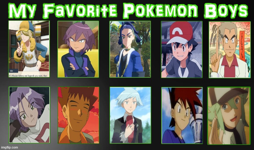 High Quality my favorite pokemon boys Blank Meme Template