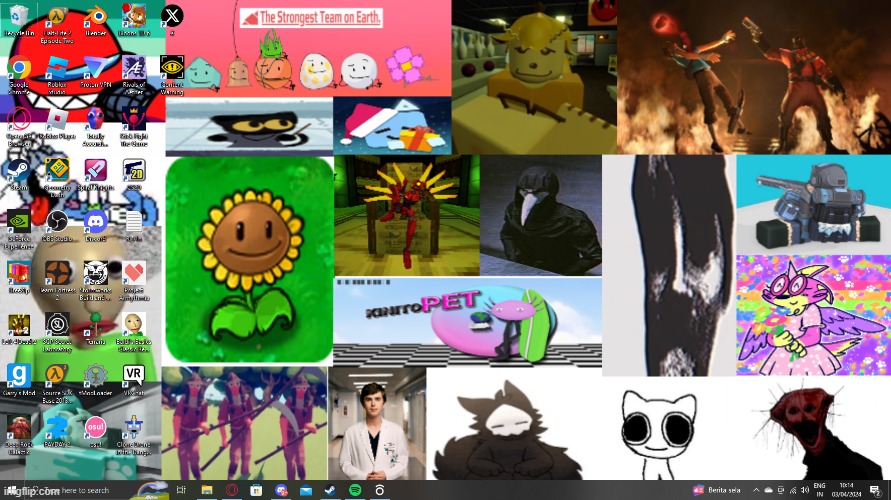 i realize it's autism acceptance month so i made a background full of autist characters | made w/ Imgflip meme maker
