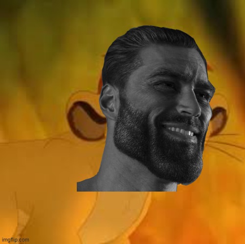 gigachad | image tagged in kion crybaby | made w/ Imgflip meme maker