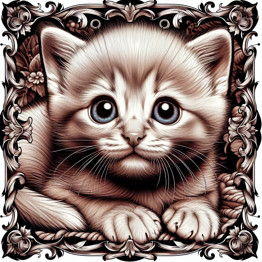 cute kitten Blank Meme Template