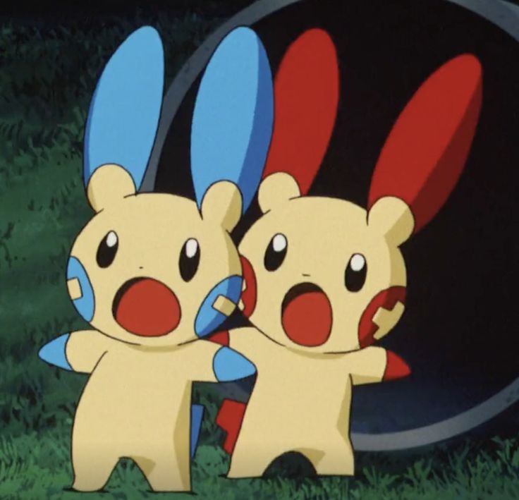 High Quality Suprised Minun and Plusle Blank Meme Template