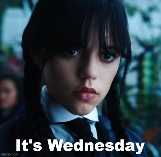 wednesday. | It's Wednesday | image tagged in wednesday | made w/ Imgflip meme maker
