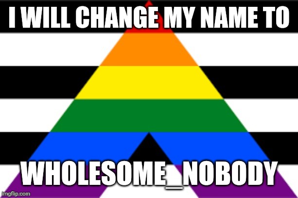 The key in life | I WILL CHANGE MY NAME TO; WHOLESOME_NOBODY | image tagged in lgbtq | made w/ Imgflip meme maker