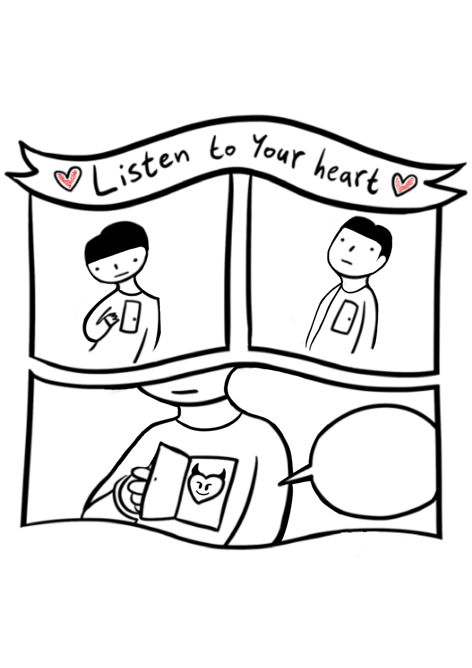 High Quality Listen to you heart Blank Meme Template