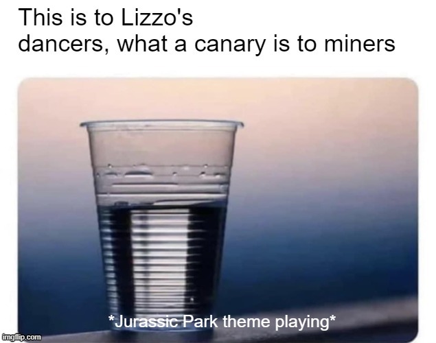 *Jurassic Park theme playing* | image tagged in lizzo,funny,jurassic park | made w/ Imgflip meme maker