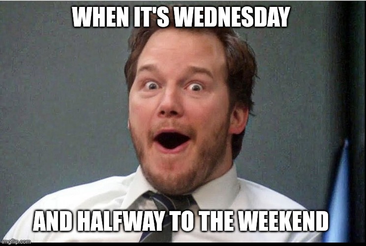 Happy hump day | WHEN IT'S WEDNESDAY; AND HALFWAY TO THE WEEKEND | image tagged in memes,wednesday,hump day | made w/ Imgflip meme maker