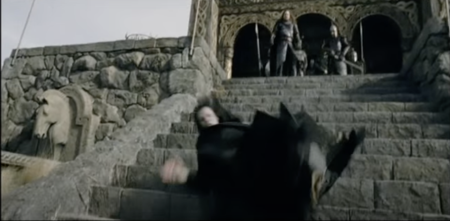 High Quality Grima Wormtongue gets thrown out Blank Meme Template