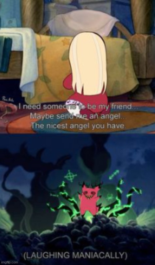 This | image tagged in hazbin hotel,lilo and stitch | made w/ Imgflip meme maker
