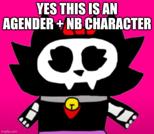 yuki | YES THIS IS AN AGENDER + NB CHARACTER | image tagged in yuki | made w/ Imgflip meme maker