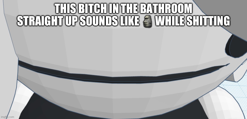 THIS BITCH IN THE BATHROOM STRAIGHT UP SOUNDS LIKE 🗿 WHILE SHITTING | made w/ Imgflip meme maker