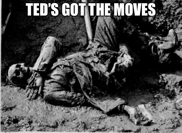 Still dancing | TED’S GOT THE MOVES | image tagged in well rotting corpse,dance,move | made w/ Imgflip meme maker