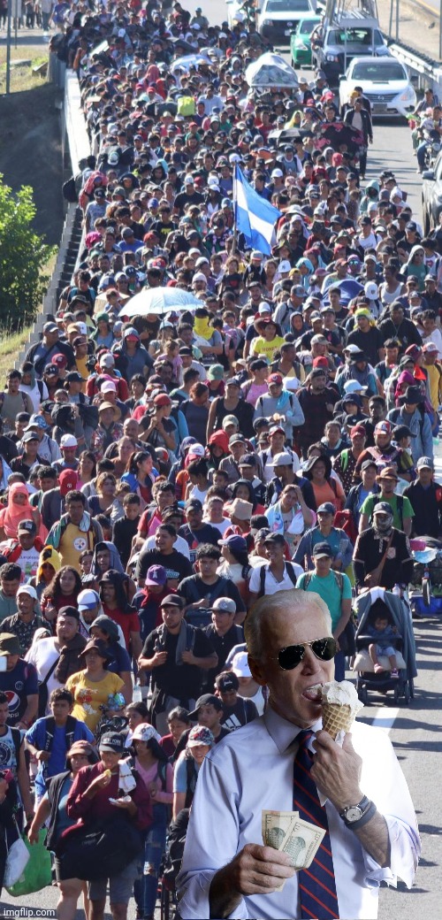High Quality Bidens illegal immigrants army Blank Meme Template