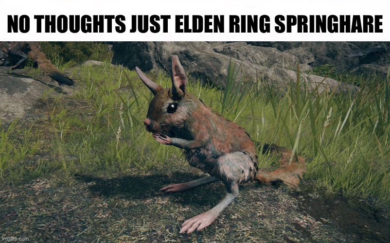 Who Would Win Blank | NO THOUGHTS JUST ELDEN RING SPRINGHARE | image tagged in who would win blank,memes,elden ring,shitpost,humor,lol | made w/ Imgflip meme maker