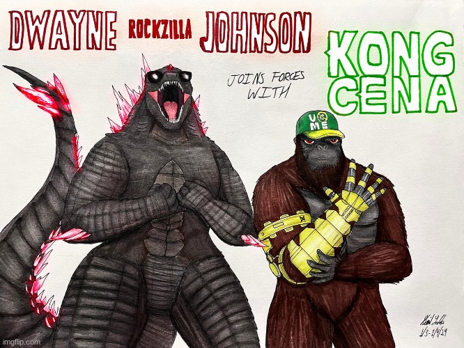 MONSTERVERSE WRESTLING (Art by megadanzilla) | made w/ Imgflip meme maker