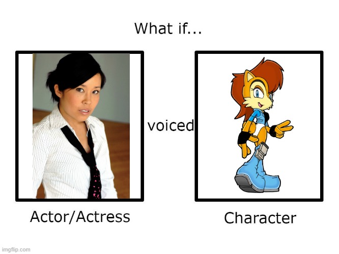 What if Stephanie Sheh voiced Sally Acorn | image tagged in what if this actor or actress voiced this character,sally acorn,sonic the hedgehog,sega,stephanie sheh | made w/ Imgflip meme maker