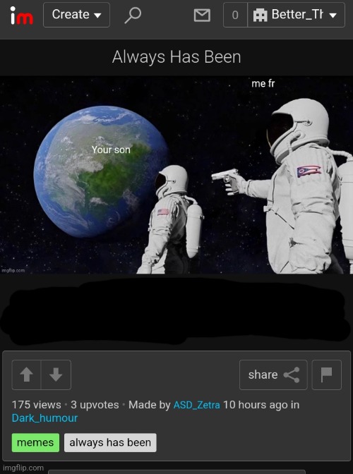 Dark_Humour mods saw this and said "Yikes, that's pretty dark humor, Imma approve it" | made w/ Imgflip meme maker