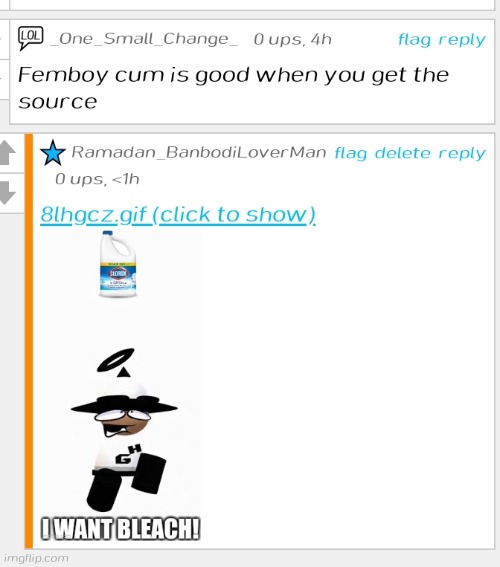 image tagged in bamodi,banbodi,bleach,drink bleach,cursed comments | made w/ Imgflip meme maker