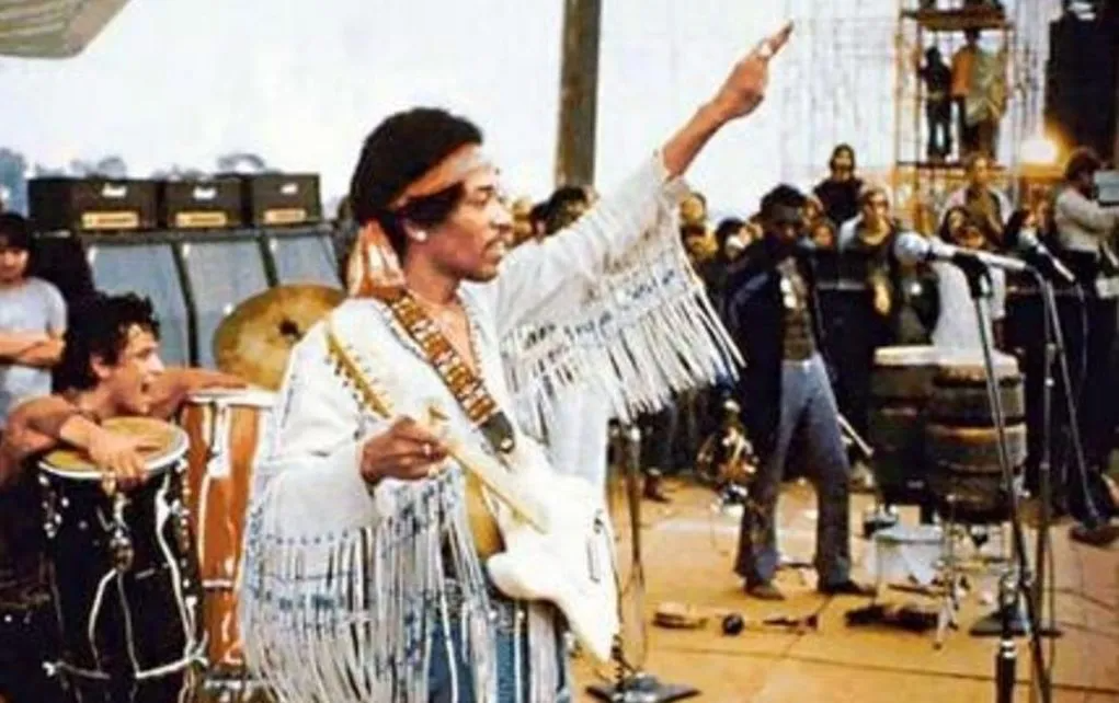 High Quality Hendrix at Woodstock Blank Meme Template