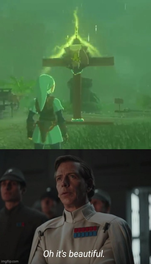 Isn't this beautiful, guys? | image tagged in oh it's beautiful,funny,zelda tears of the kingdom,torture | made w/ Imgflip meme maker