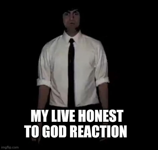 Zubin sedghi live reaction | MY LIVE HONEST TO GOD REACTION | image tagged in zubin sedghi live reaction | made w/ Imgflip meme maker