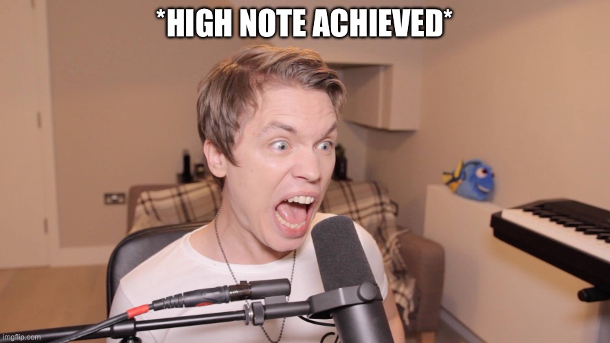 Roomieoffical High Note Face | *HIGH NOTE ACHIEVED* | image tagged in roomieoffical high note face | made w/ Imgflip meme maker