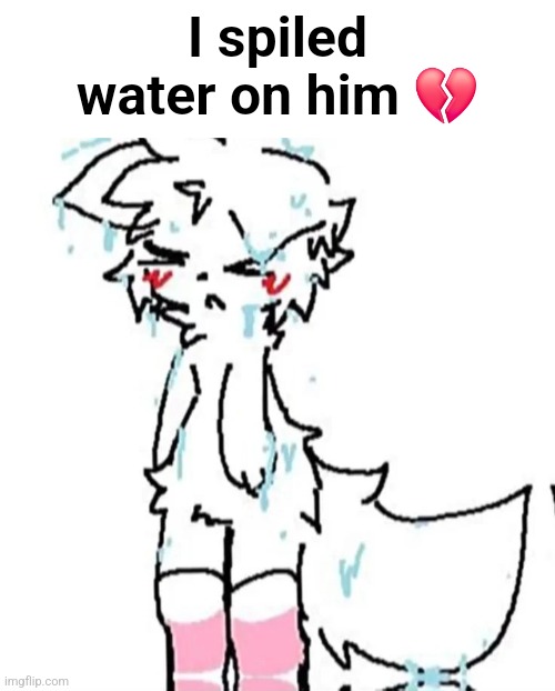 I spiled water on him 💔 | made w/ Imgflip meme maker