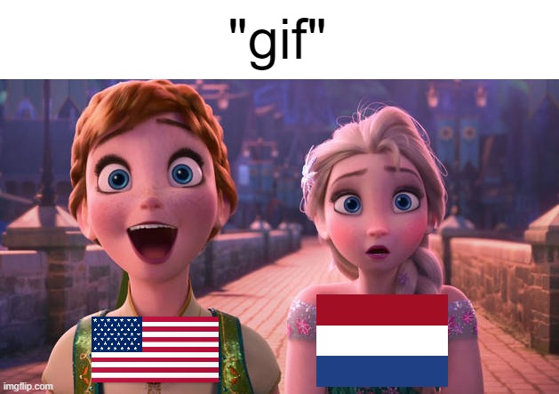 Just learned what "gif" means... ? | "gif" | image tagged in elsa and anna shocked | made w/ Imgflip meme maker