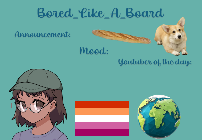 Bored_Like_A_Board announcement template Blank Meme Template