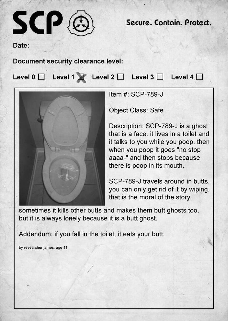 SCP-789-J Document Blank Template - Imgflip