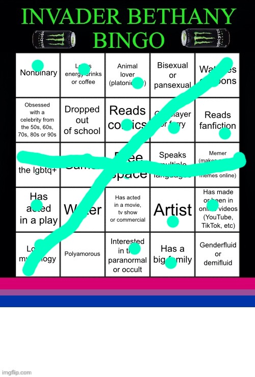 Invader Bethany Bingo | image tagged in invader bethany bingo | made w/ Imgflip meme maker