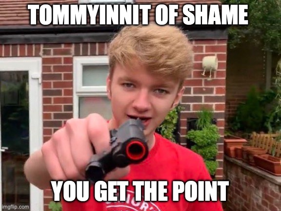 Tommyinnit | TOMMYINNIT OF SHAME YOU GET THE POINT | image tagged in tommyinnit | made w/ Imgflip meme maker