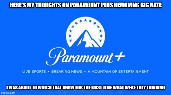 what the shit were they thinking! | HERE'S MY THOUGHTS ON PARAMOUNT PLUS REMOVING BIG NATE; I WAS ABOUT TO WATCH THAT SHOW FOR THE FIRST TIME WHAT WERE THEY THINKING | image tagged in paramountplus,what were they thinking,big nate | made w/ Imgflip meme maker