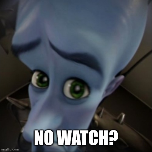NO WATCH? | NO WATCH? | image tagged in megamind peeking | made w/ Imgflip meme maker