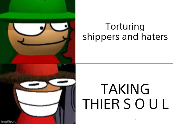 Torturing shippers and haters TAKING THIER S O U L | image tagged in expunged becomes canny | made w/ Imgflip meme maker