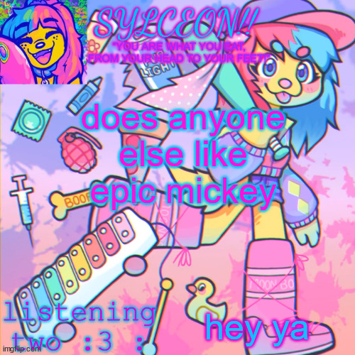 THIS IS SYLCEON SPEAKJIN AND UR LISTENIN 2 4LUNG!! | does anyone else like epic mickey; hey ya | image tagged in this is sylceon speakjin and ur listenin 2 4lung | made w/ Imgflip meme maker