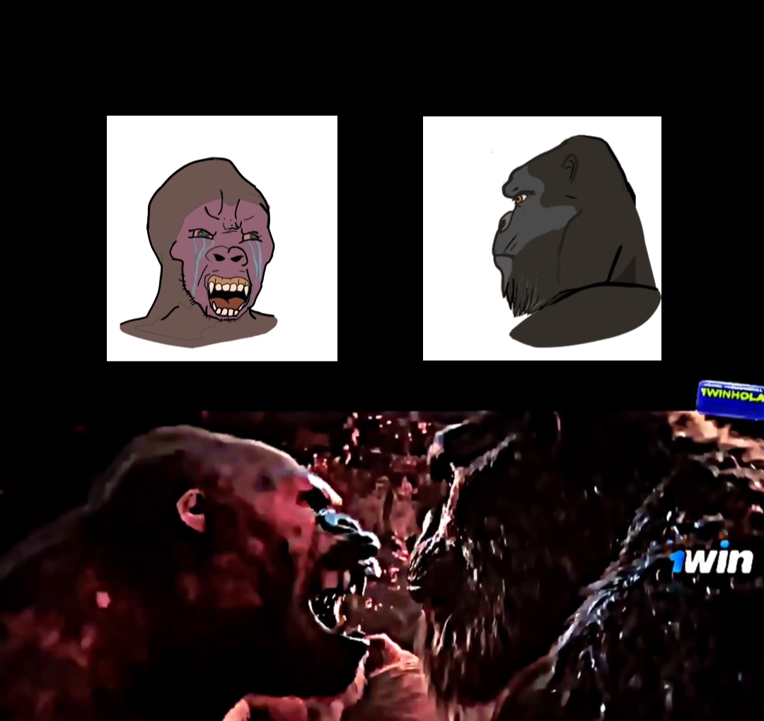 High Quality Kong Mewing Blank Meme Template