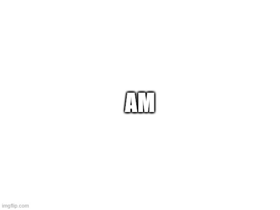 Blank White Template | AM | image tagged in blank white template | made w/ Imgflip meme maker