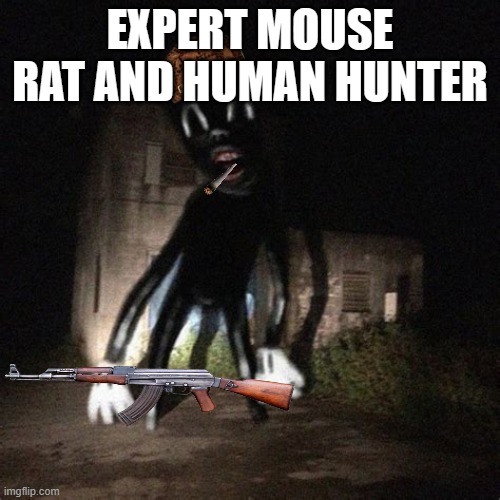 The Want To Get Rid Of Humans | EXPERT MOUSE RAT AND HUMAN HUNTER | image tagged in wavy cartoon cat | made w/ Imgflip meme maker