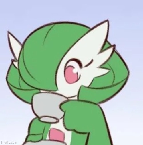 Gardevoir sipping tea | image tagged in gardevoir sipping tea | made w/ Imgflip meme maker