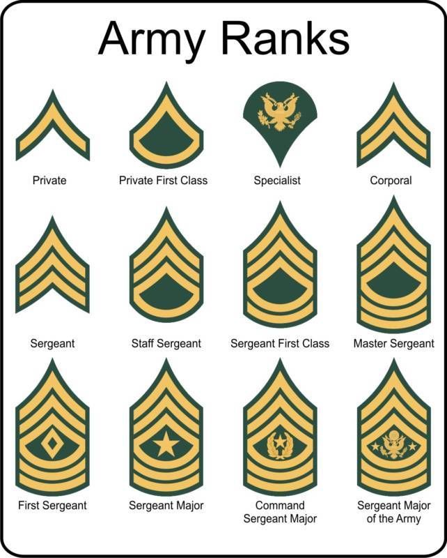 High Quality Military rankings basically Blank Meme Template