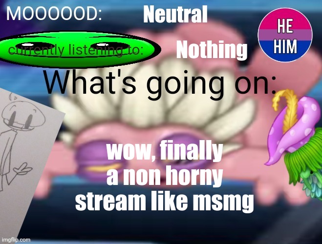 Like what do I do | Neutral; Nothing; wow, finally a non horny stream like msmg | image tagged in new announcement template birdnovice certified | made w/ Imgflip meme maker